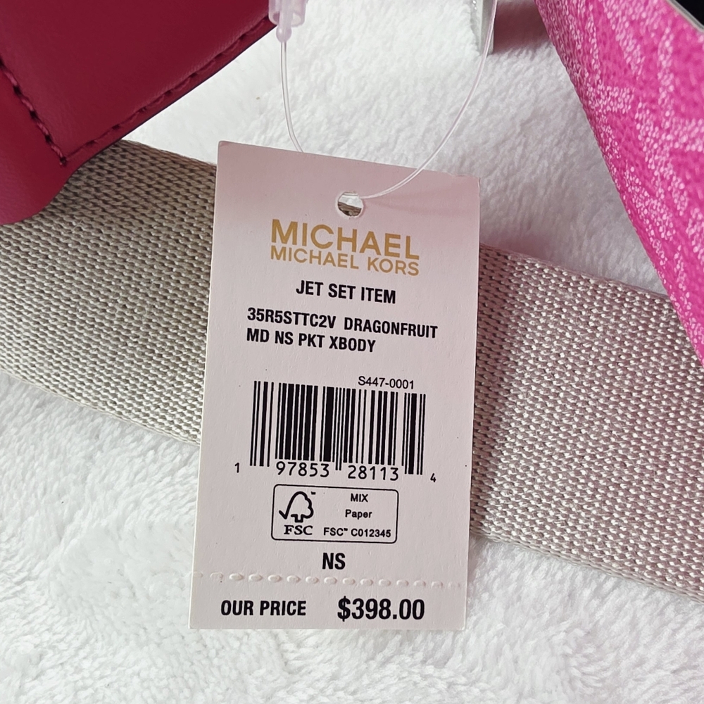 Michael Kors Jet Set Medium Signature Logo Crossbody Bag - Picture 12 of 12